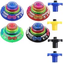4-Pack Light-Up Spinning Tops: LED Flashing Music Gyroscopes (UFO