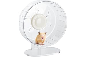 Sirvarni Silent Hamster Exercise Wheel - Hamster Toys Cages Accessories 9.45 Inch Running Spinner with Adjustable Stand Quite Runner for Small Animal Pet Gerbil Dwarf Syrian Hedgehog Rat Mouse Mice