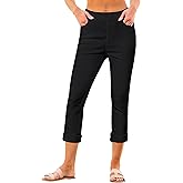 GRAPENT Pull On Jeans for Women High Waisted Skinny Capri Pants Trendy Stretch Denim Cropped Jeans Crop Jeggings Capris