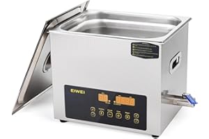 EIWEI 10L Ultrasound Cleaning Machine Dual-Frequency Professional Digital Stainless Steel Cleaning Machine with Heater Timer for Carburetor, Parts, Circuit Board, Glasses, Denture, Jewelry