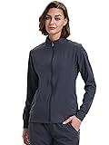 floralhue Scrub Jackets for Women, Zip Front