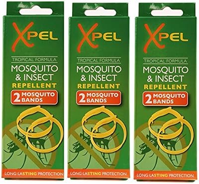 Xpel Tropical Formula Mosquito Bands 3 Pack 2 Dolls Each Deet Free