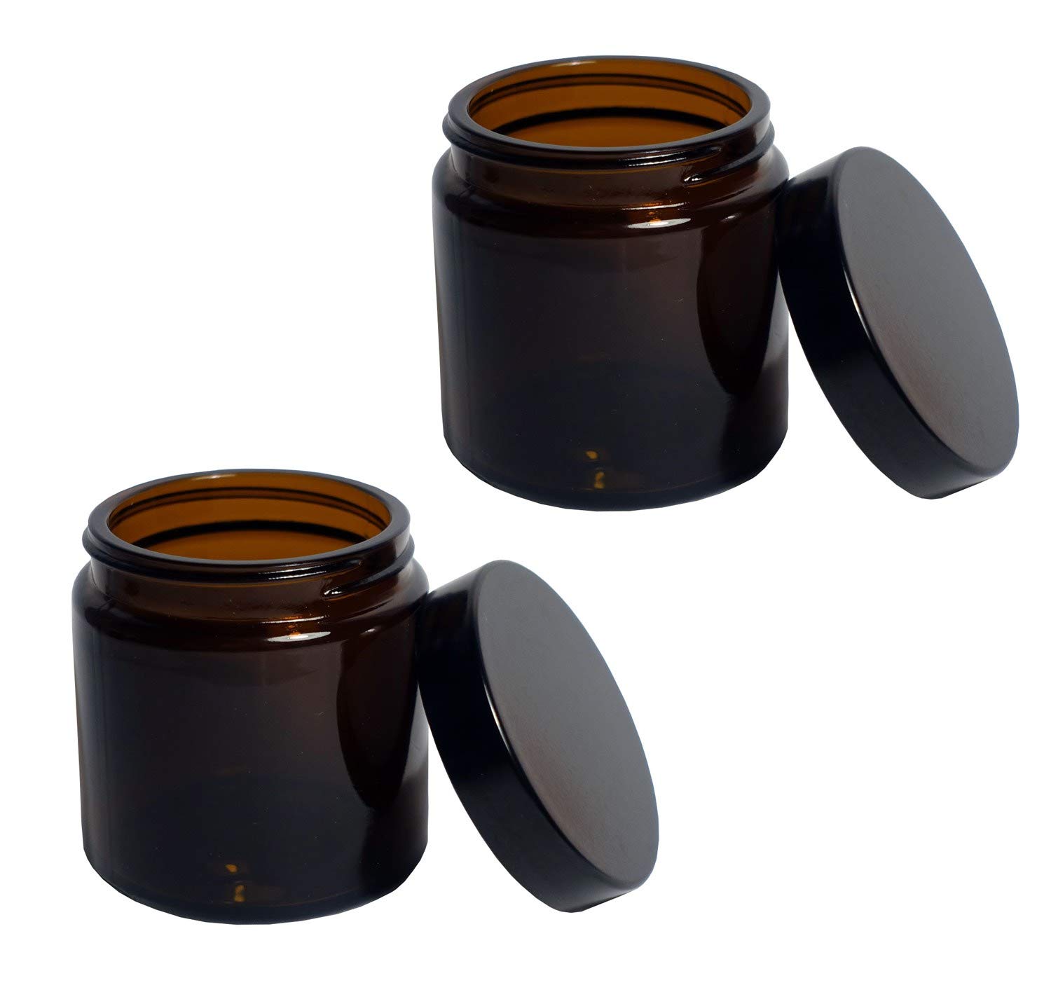 Comandante Glass with Lid (Pack of 2) For C40 MK3 coffee grinder. 2 x brown glass.