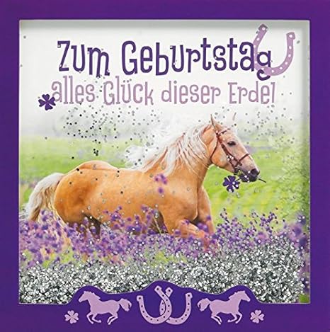 Glückwunschkarte SHAKECard Geburtstagskarte mit Pferd 15,5x15,5 cm 55