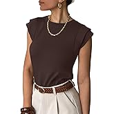 ANRABESS Business Casual Tops for Womens Cap Sleeve Summer Dressy Shirts 2026 Trendy Work Office Outfits Clothing