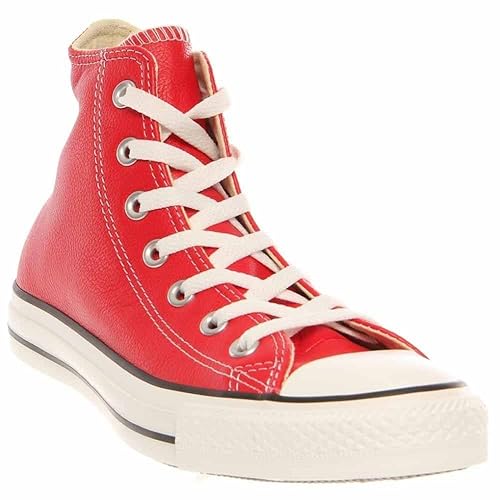 red leather converse womens