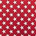 The Fabric Exchange Stars Print Poly Cotton 60 Inch Fabric by The Yard (Red)