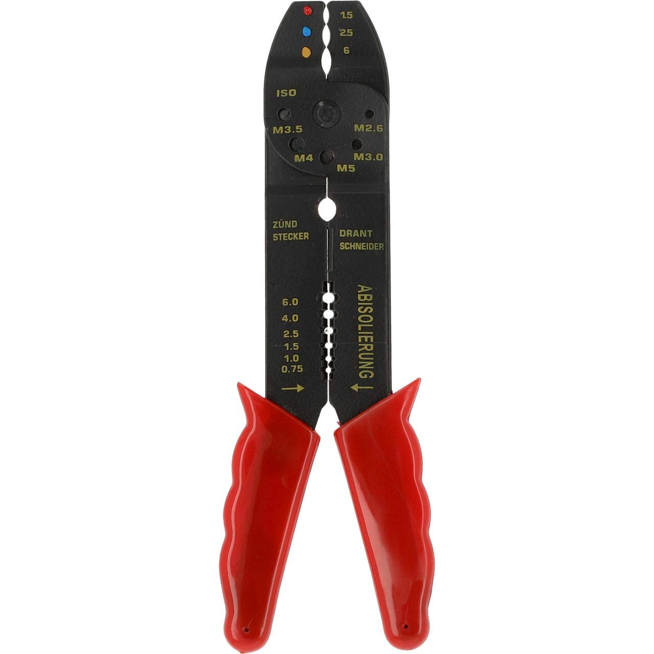 Cartrend 10452 Terminal Pliers with Cable Gauge for All Electrical Work Red