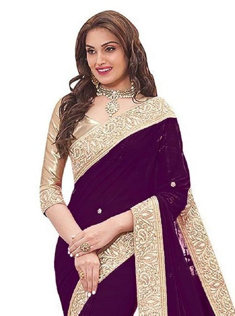 ikonikbez chiffon saree with blouse piece