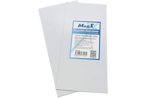 MagX Magnetic Vent Cover, 8 x 17 Inch, 2 Sheets, Ultra Thick 60 mil, Flaxible Anisotropic Magnet, for Air Registers or Floor 