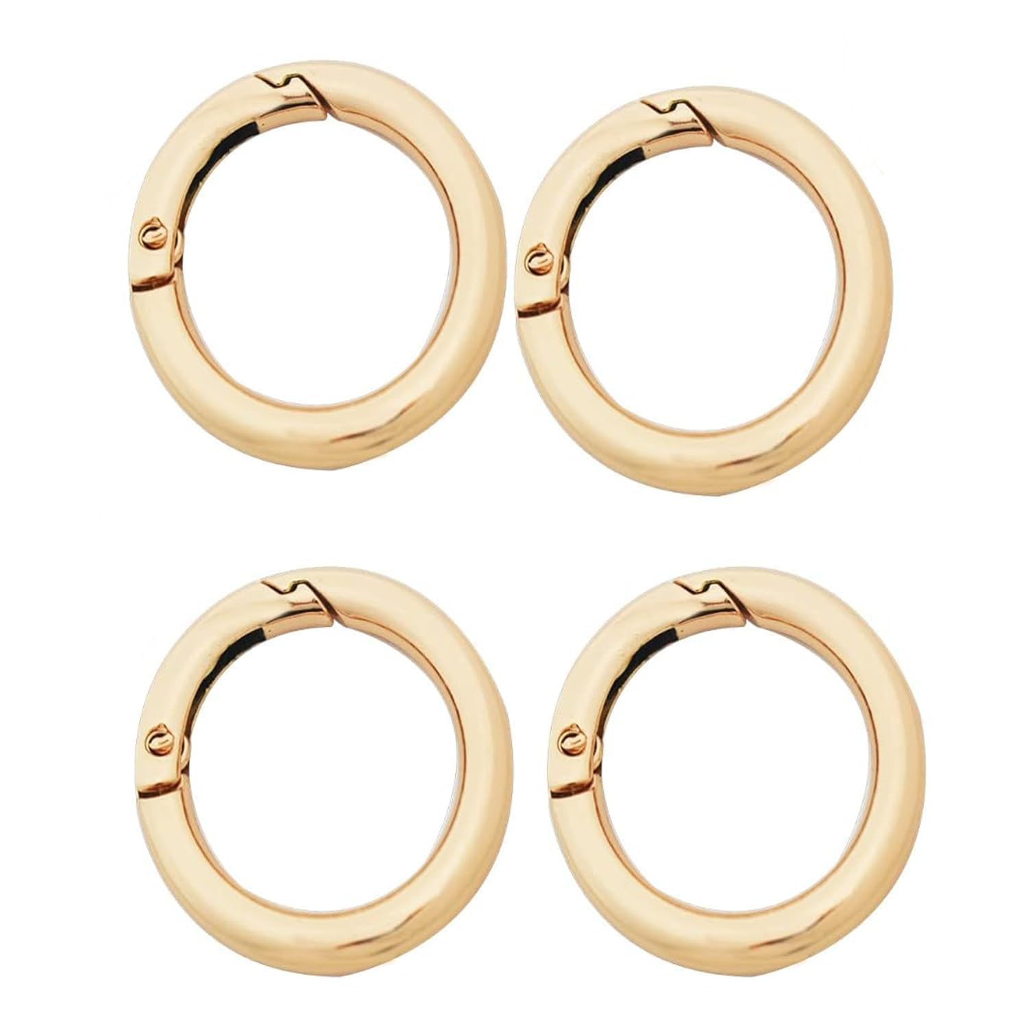 Photo 1 of 4PCS Stainless Steel O Rings (Gold, 3/4 inch), Round Metal Ring Buckles, Solid Welded Metal Loop for Dog Collars, Macrame, Hanging Strap Slings,Snap Clip Key Rings