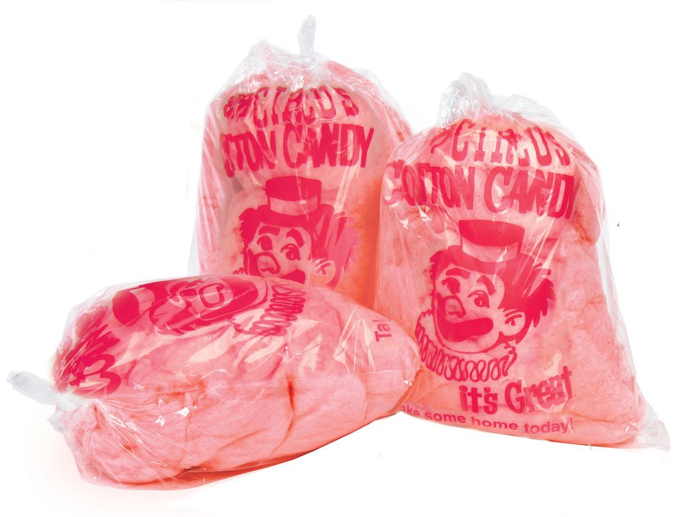 Paragon Plastic Cotton Candy Bag with Imprint, 1,000Count