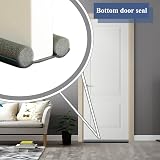 HIZH 94cm Door Draft Excluder Under Door Seal Weather Stripping Grey view 5