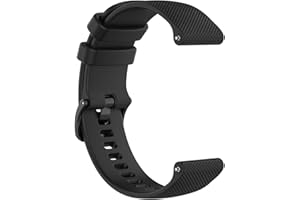 TURNWIN Silicone Wristband Replacement Sports Straps Bracelet Compatible with Garmin Venu, vivomove3, vivomove Luxe, vivomove Style, vivomove HR, vivoactive3 Music,forerunner245music/645music (Black)