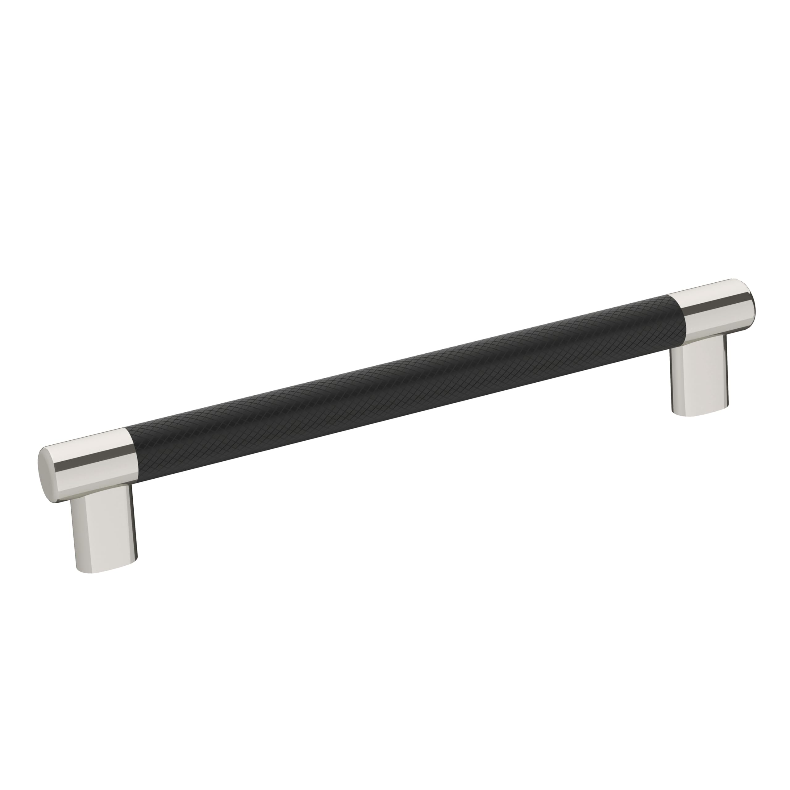 Amerock BP36562PNBBR Esquire Cabinet Pull, 8 inch (203mm) Center-to-Center, Polished Nickel/Black Bronze