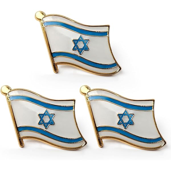 Broche émaillée Drapeau USA-Israël - Badge Patriotique Goutte D'huile, 3,7 X 3 Cm | Pin Unisexe Pour Vêtements, Sacs
