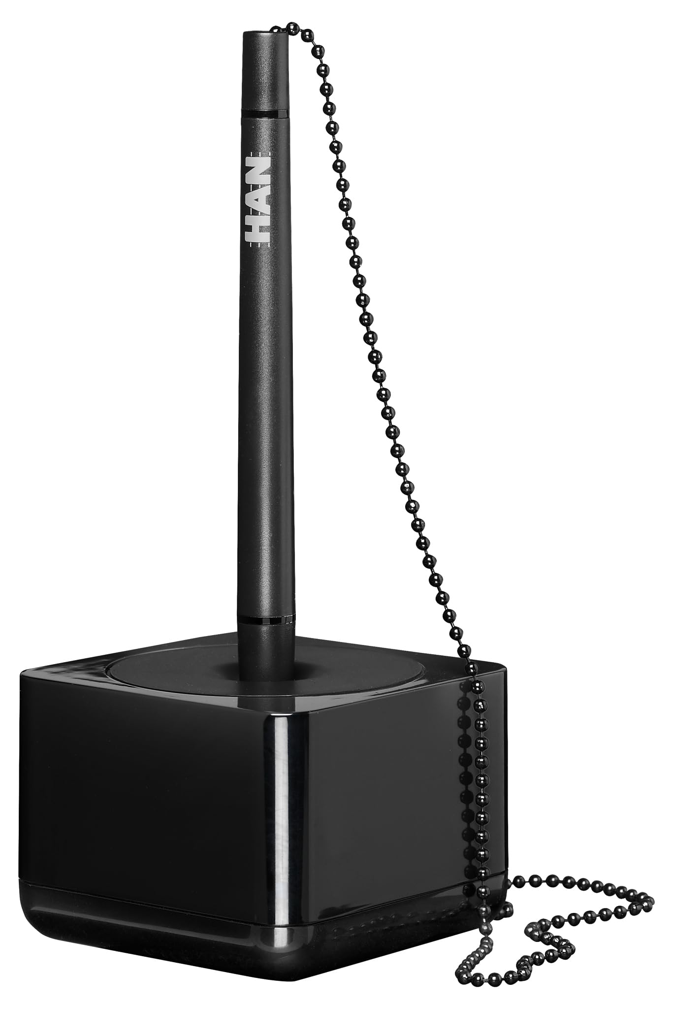 HAN 17651-13, i-Line pen holder. Elegant, attractive accessory, premium quality with extra long chain, black — image 1