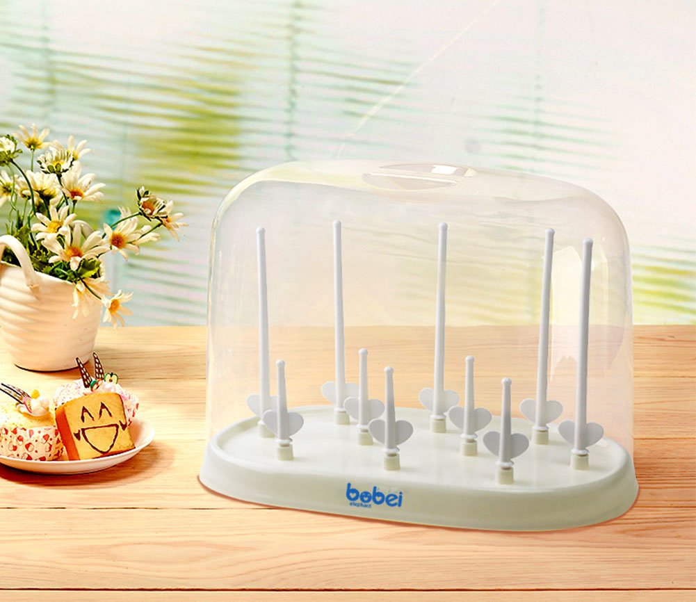 Bobei Newborn BPA Free AntiBacterial Bottle Drying Rack With Dust