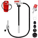 Fuel Transfer Pump (3.2GPM) with Auto-Stop Sensor, 51" Hose Automatic Gas Pump Transfer with 4 Gas Can/Racing Can Fittings, USB and Battery Powered Portable Siphon Pump for Oil, Gasoline, Diesel