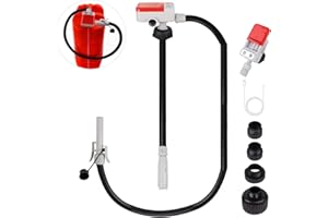 EAZY2HD Fuel Transfer Pump (3.2GPM) with Auto-Stop Sensor, 51" Hose Automatic Gas Pump Transfer with 4 Gas Can/Racing Can Fittings, USB and Battery Powered Portable Siphon Pump for Oil, Gasoline, Diesel