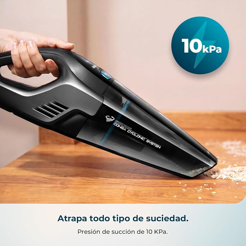Aspiradora de Mano sin Cable Conga Immortal Extremesuction 22,2 Animal Hand Neo. 150W, Batería de 22,2 V, 10kPa, Depósito 500 ml, Filtro Alta Eficiencia, Accesorio Pelos de Animales
