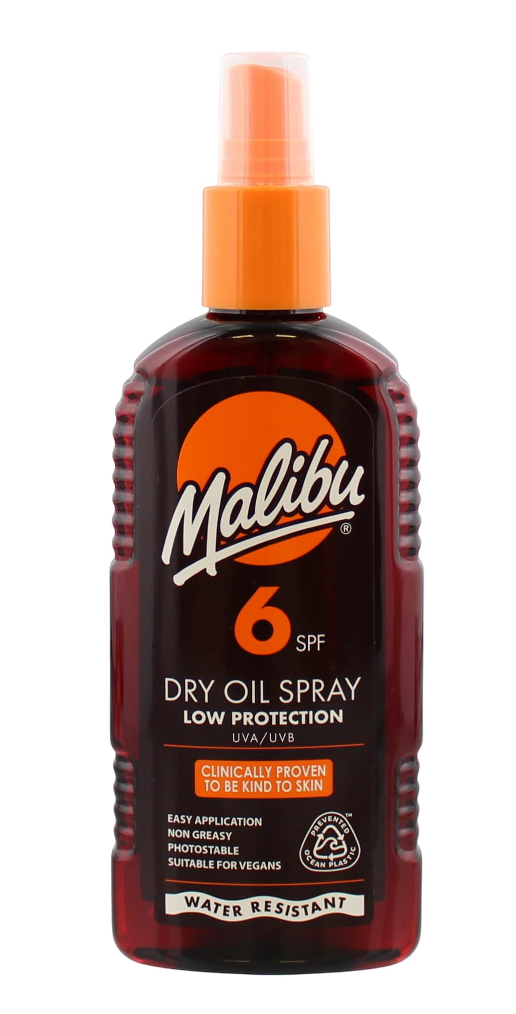 Malibu Sun SPF 6 Non-Greasy Dry Oil Spray for Tanning, Tan Enhancing & Moisturising Body Oil Mist, Water Resistant, 200ml