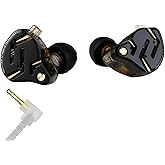 KZ ZS12 PRO 2 in Ear Monitor Headphones, 5BA+1DD 6 Hybrid Driver Gaming Earbuds Wired Earphones, HiFi Clarity Sound Immersive Bass IEMs for Gaming Musician Singer Audiophile (Black without Microphone)