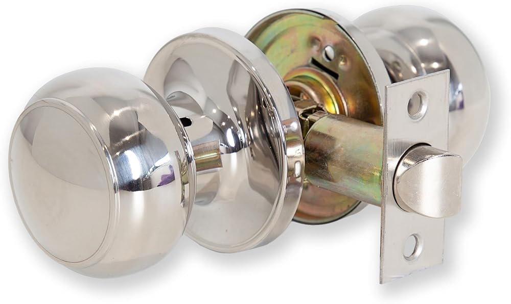 XFORT Bello Passage Knob Set Polished Chrome Non Locking Door Knob