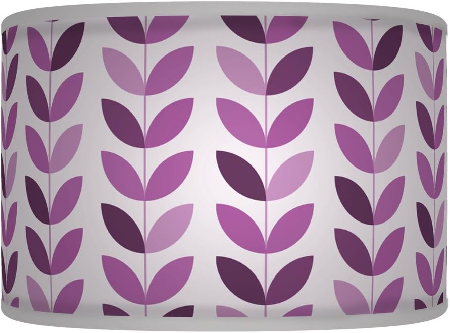 30cm Floral Purple Petal Retro Handmade Giclee Style Printed Fabric Lamp Drum Lampshade Floor or Ceiling Pendant Light Shade 373