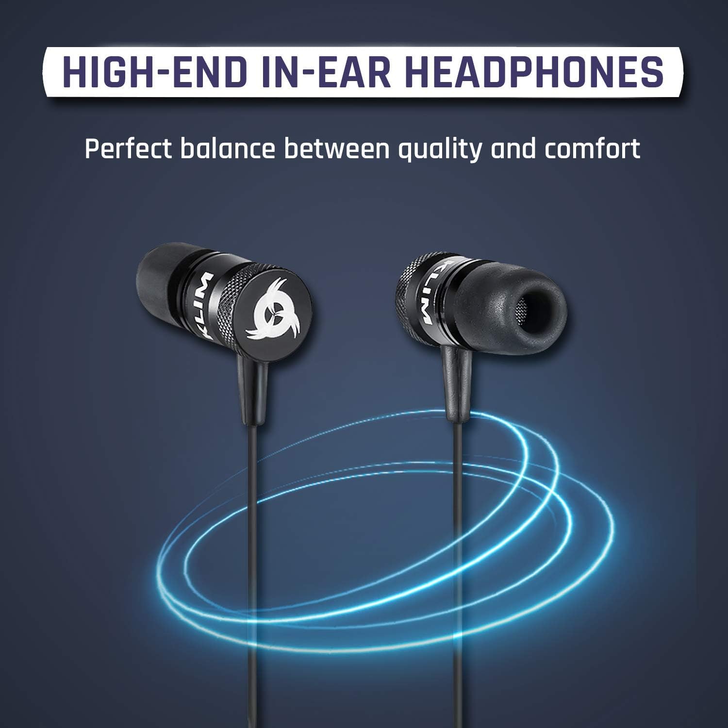KLIM Fusion, In Ear Headphones with Mic, Excellent Audio Quality, Long-lasting Ear Buds, 5 years Assurance - Image 3