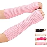 VTTDB Arm covers cute women kawaii japanese harajuku Y2k Arm Warmer for Girls Goth Gloves Fingerless Knitted Arm Sleeve