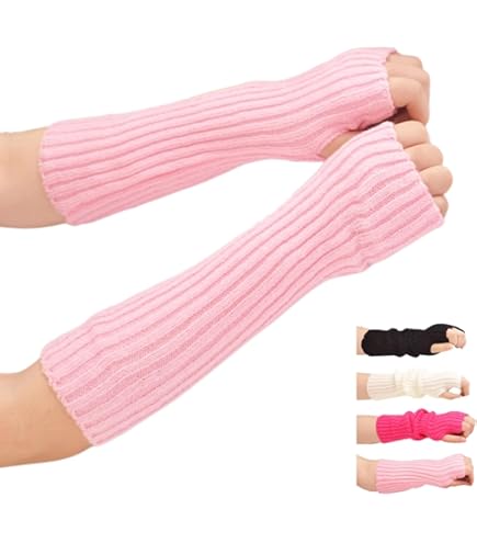 rurumu:♡ weave yarn arm warmers♡pink rurumu:♡ weave yarn arm warmers♡pink rurumu:/ルルムウ/weave yarn