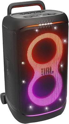 Partybox 520, coluna bluetooth sem fios para festas, autonomia de 15 horas, espetáculo de luzes dinâmico, IPX4, compatível com várias colunas, AI Sound Boost, entrada de microfone, preto