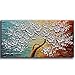 YaSheng Art -3D Oil Paintings Blue Flowers Oil Painting on Canvas Texture Abstract Art Pictures Canvas Wall Art Paintings Modern Home Decor Abstract Paintings Ready to Hang 24x48inch