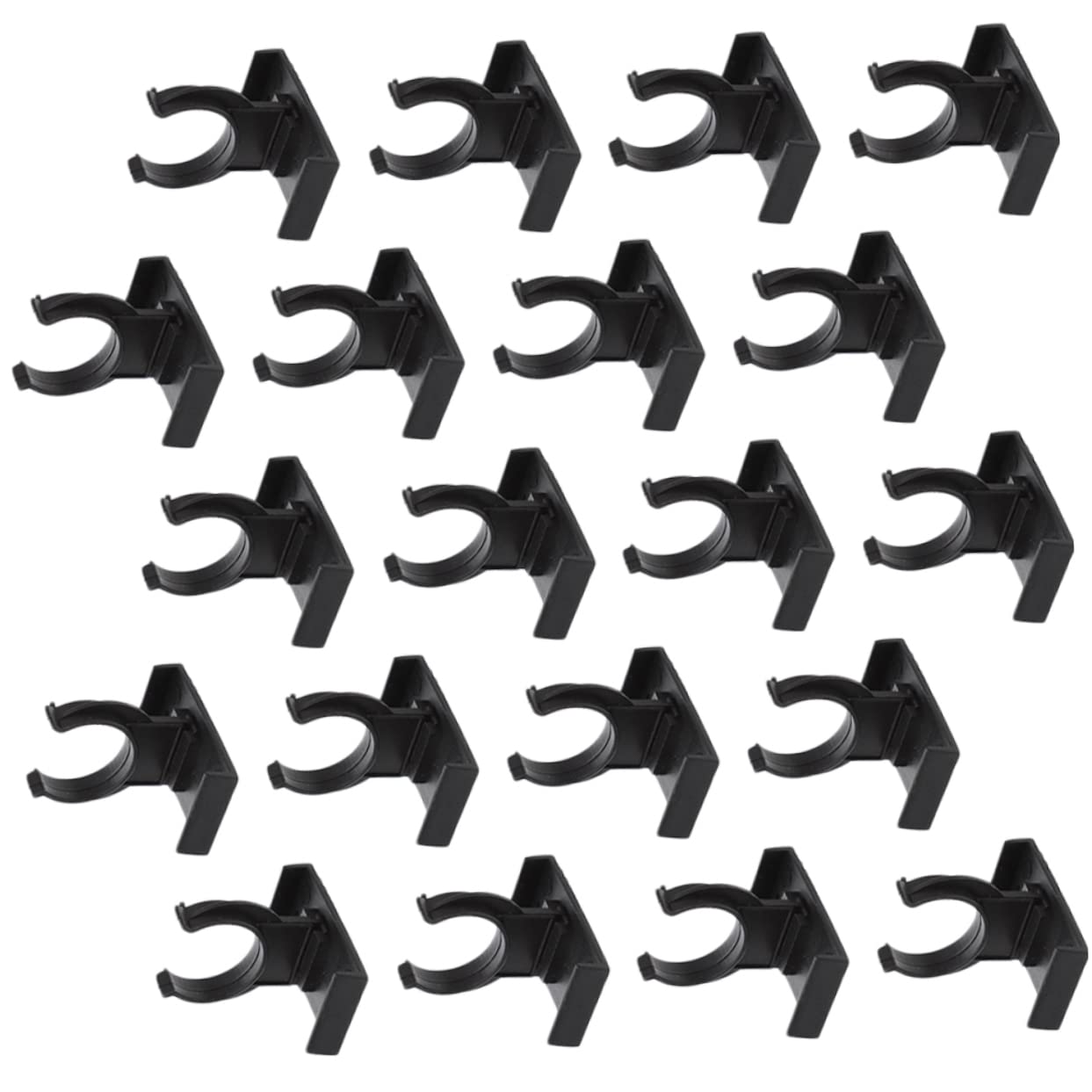 WOONEKY 24pcs Adjustment Foot Buckle Black Cabinet Plastic Cabinets Black Furniture Chair Legs Tips Furniture Leg Adjuster Chair Leg Extenders Kitchen Leg Plinth Clip Kitchen Plinth Clip
