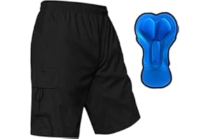 EZRUN Men's 3D Padded Mountain Bike Shorts Lightweight MTB Cycling Shorts