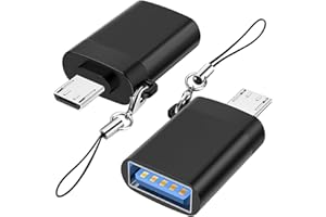 Micro USB to USB 3.0 Adapter (2 Pack) with Lanyard, Seminer Micro USB Male to USB-A Female OTG Adapter Compatible with OTG Mi