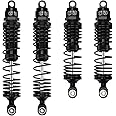 RCAWD Big Bore Shock Absorber Damper for 1/10 Slash 2WD, Hoss, Rustler 4X4 VXL,Slash 4X4, Bandit, Ford, Nitro,Stampede Upgrades, RC Shocks Front Rear Aluminum Parts #5862 Black