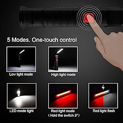 2Pack LED Work Lights, USB Rechargeable COB Light