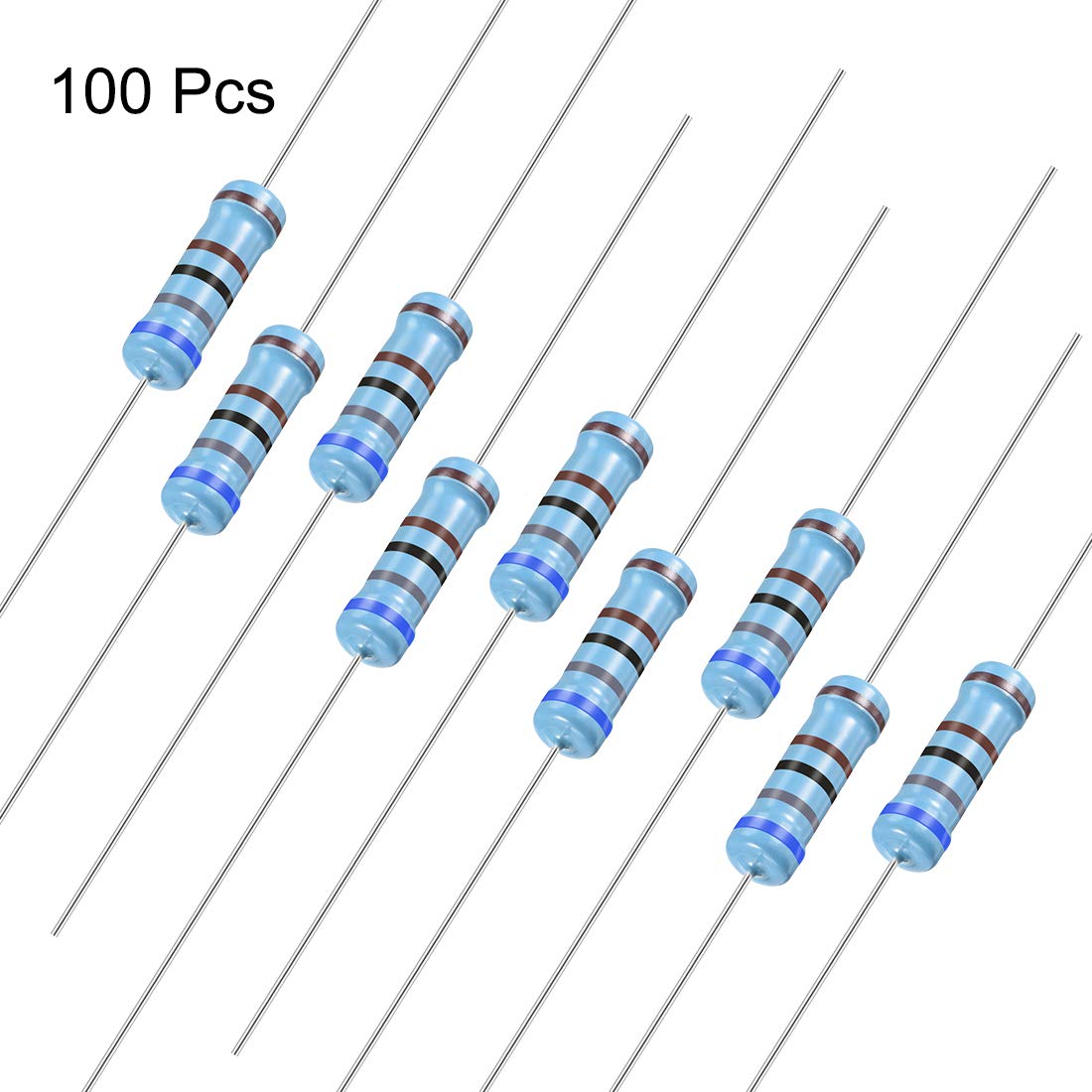 Uxcell 100pcs 6 8k Ohm Resistor 2w 1 Tolerance Metal Film Resistors Axial Lead 5 Bands For Diy Electronic Projects And Experiments Amazon Com Industrial Scientific