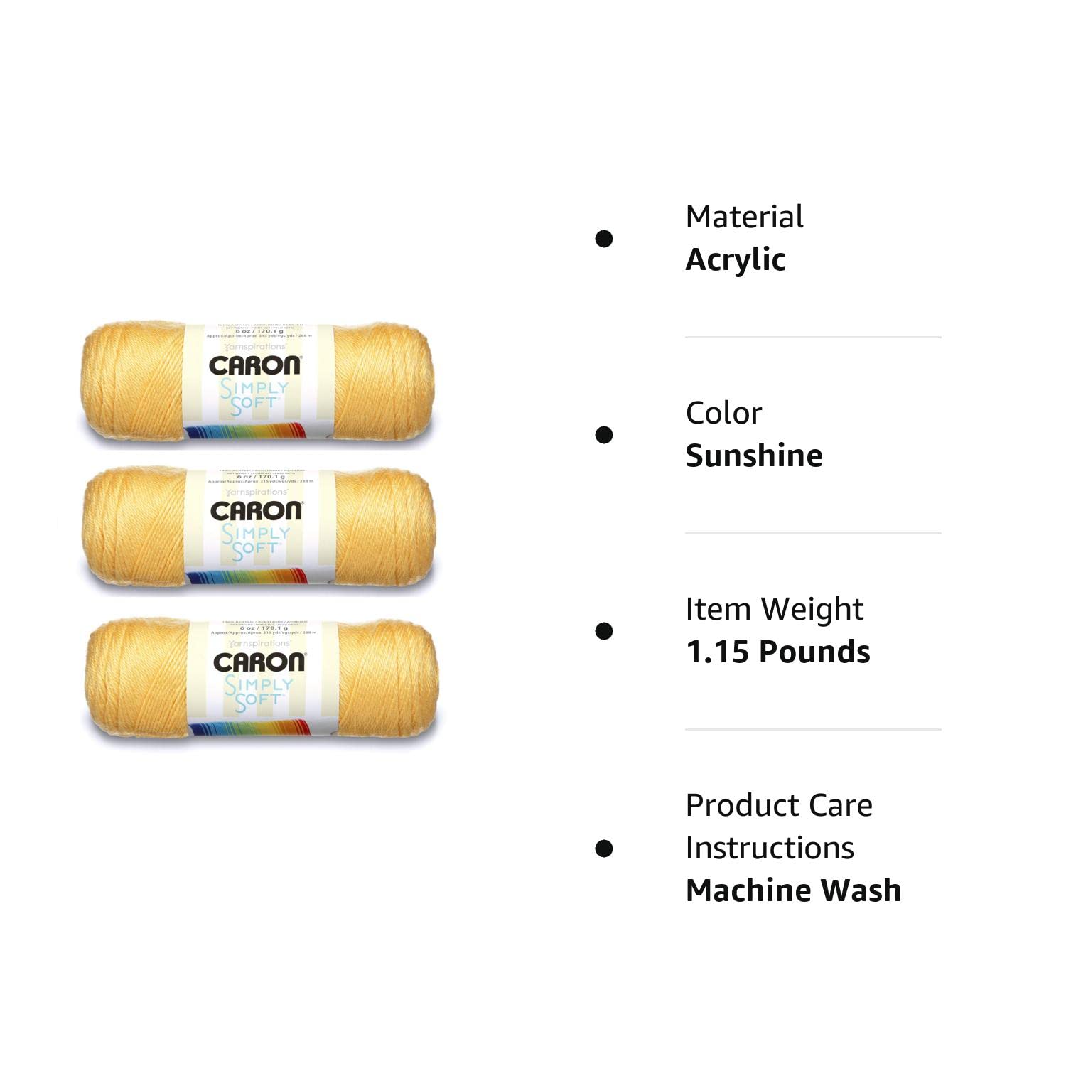 Caron Simply Soft Yarn Solids (3-Pack) Sunshine H97003-97553