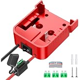 1 Packs Power Wheel Adapter for Milwaukee M18 Battery Adapter 18V Power Wheel Battery Conversion Kit with Switch, Fuse &amp; Wire Terminals, 12AWG Wire, Power Connector for DIY Rc Car Toys and Robotics