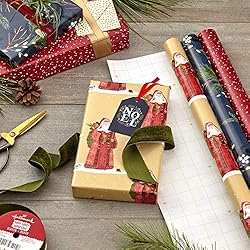 Hallmark Holiday Wrapping Paper with Cut Lines on