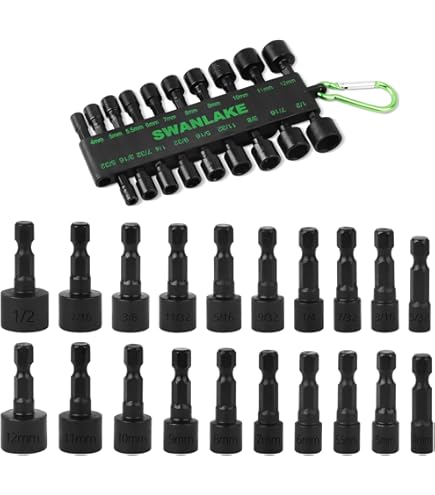 Amazon.com: 20-Piece Magnetic Nut Driver Set, Metric & SAE 1