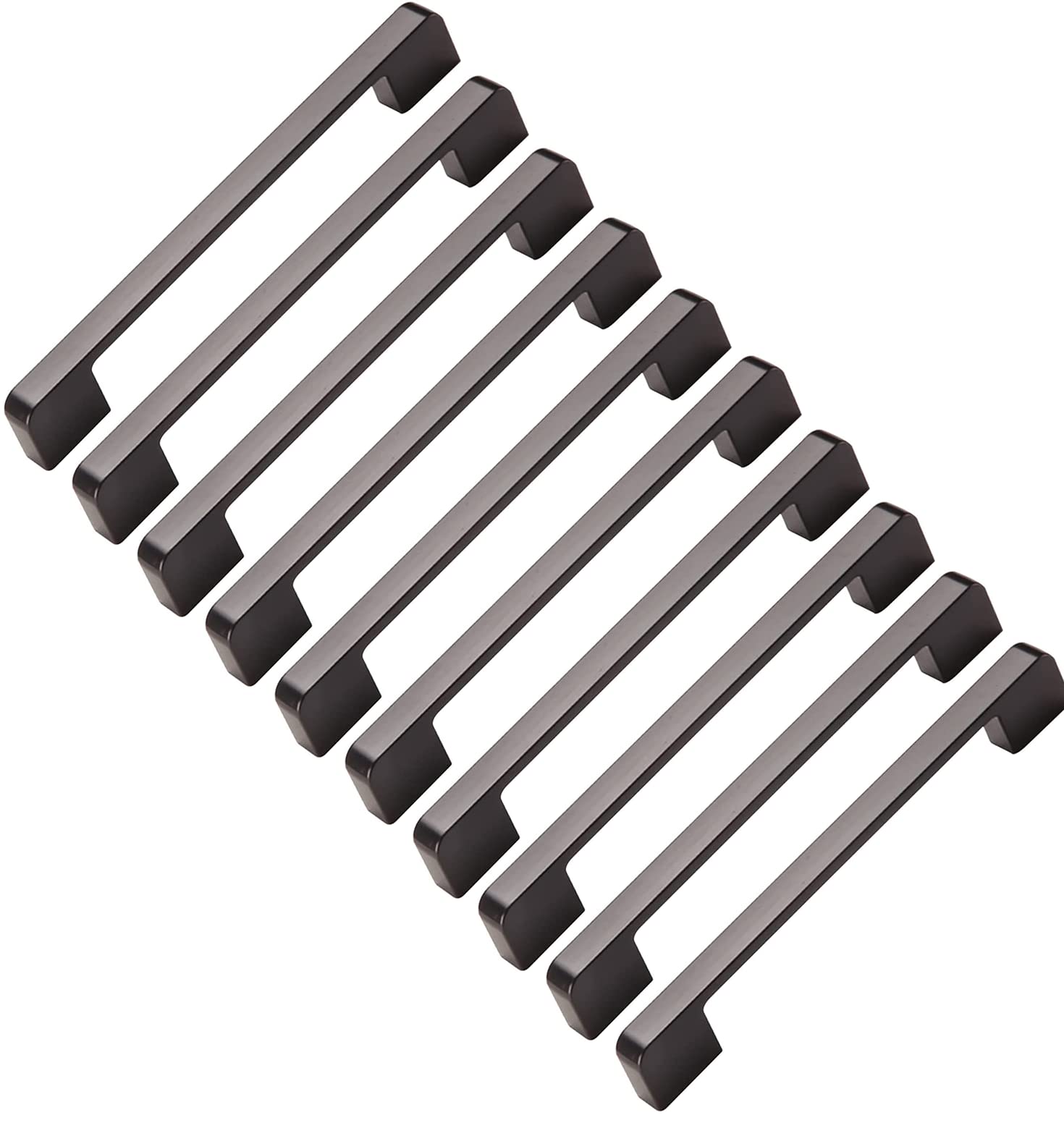 MARGUERASW 10 Pack Black Cabinet Pulls 224mm Black Drawer Pulls-Black Kitchen Cabinet Pulls Cabinet Hardware Black Cabinet Handles Pulls for Kitchen Cupboard — image 1