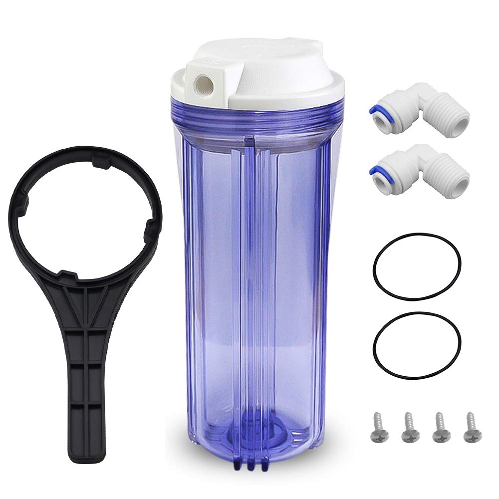 Photo 1 of Geekpure 10 Inch Reverse Osmosis Water Filter Housing for RO Filtration System -1/4" Port-2.5" x 10"-Clear