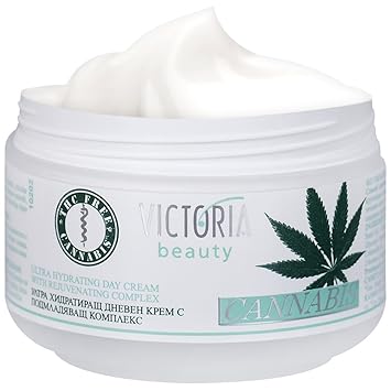 Victoria Beauty – Gesichtscreme mit Cannabis-Öl – Augencreme mit Omega 3 und Omega 6 (1 x 50 ml) – 24 Stunden Feuchtigkeit sp