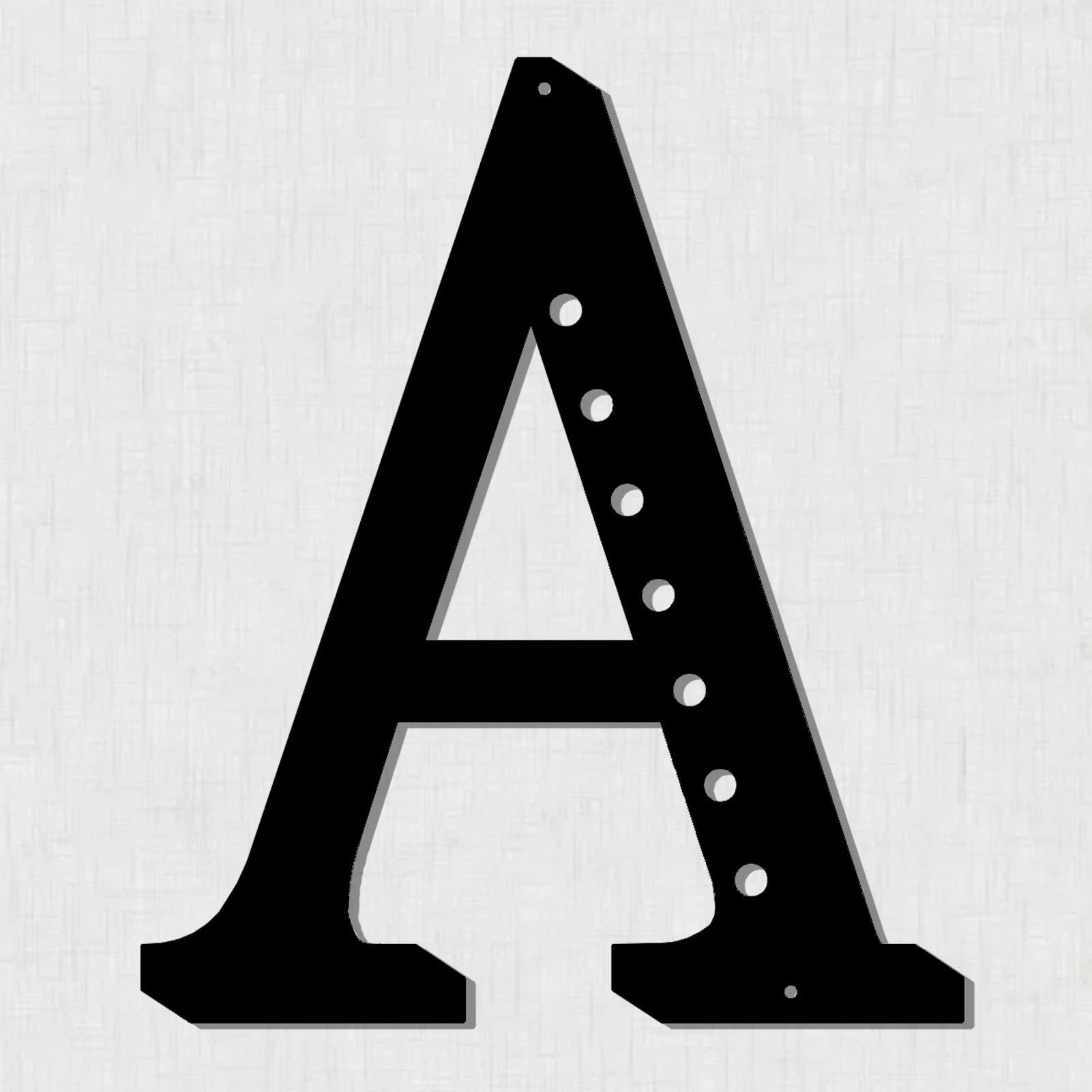 Resama 11'' Black Metal Letters for Wall Decor, Visual 3D Large Alphabet, Decorative Farmhouse Hanging Letter Sign for Living Room Bedroom Office Home Party (A)