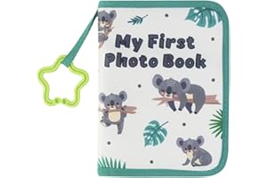 ZUYYON Baby Photo Album Baby Memory Book, Soft Cloth Photo Book First Year Memory Album Shower Gift for Newborn Toddler & Kids, Holds 4x6 Inch Photos (Koala)