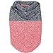 Blueberry Pet Winter Symphony Marled Color-block Knitted Unisex Designer Hooded Dog Sweater, Back Length 12